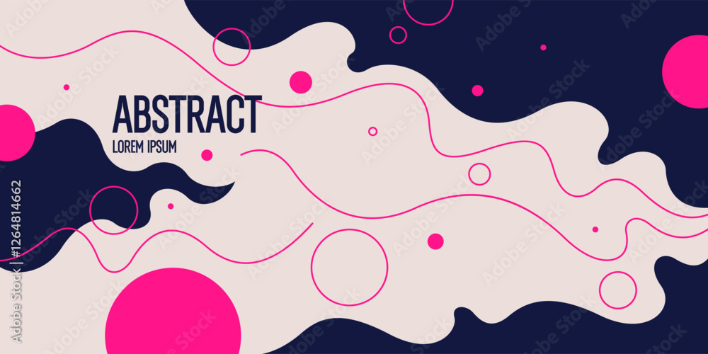 Poster abstract composition with dynamic and geometric shapes. modern template for advertising, vector back
