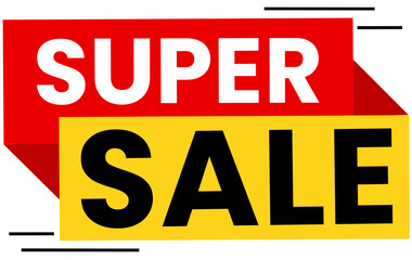 Fototapeta premium Red And Yellow Sale Label