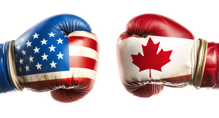 The flag on boxing gloves