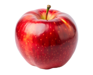 close up of red apple isolated on transparent background png
