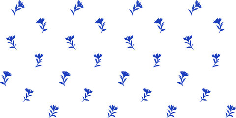 Vector illustration of cornflower in simple hand drawn and linocut style. Simple contour vector illustration for cosmetics, postcard and pattern.