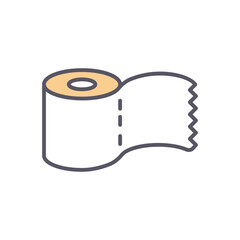 Toilet Paper vector icon stock ilustration