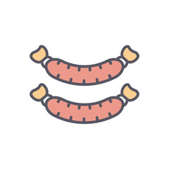 Sausage vector icon stock ilustration