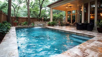 Backyard Pool, Patio Relaxation, Summer Fun, Luxury Home
