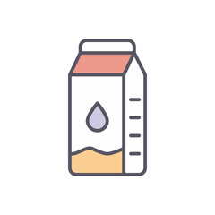 Milk Box vector icon stock ilustration