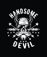 Handsome Devil T-Shirt Cool Gothic Demon Tee