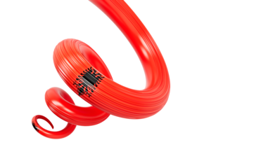 3d Flag of Albania 3d Spiral Glossy Ribbon Of Albania 3d Illustration