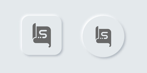 Quest solid icon in neomorphic design style. Discovery signs vector illustration.