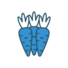 Carrots vector icon stock ilustration