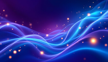 Fototapeta premium Abstract Blue and pink gradient technology waves background