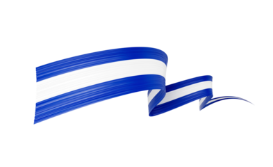 3d Flag Of El Salvador 3d Wavy Shiny El Salvador Ribbon Yellow 3d Illustration