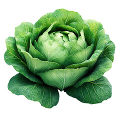 Obraz premium Vibrant Green Cabbage: A Healthy and Fresh Vegetable