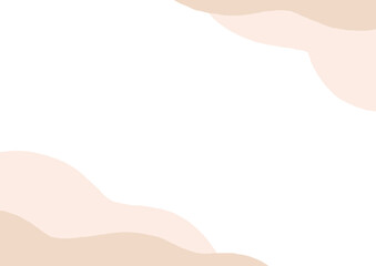 波模様の水彩背景・フレーム