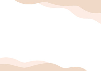 波模様の水彩背景・フレーム