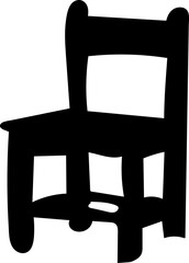 chair silhouette on white background vector