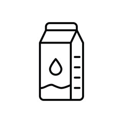 Milk Box vector icon stock ilustration