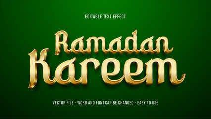 Editable text effect ramadan, golden luxury mock up 
