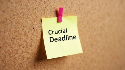 Crucial Deadline Reminder