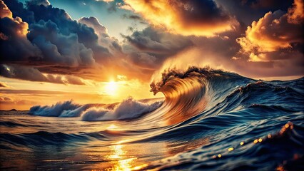 Abstract Waves 3 Vintage Photography, Art Deco, Retro, Water, Ocean, Flow,  Aesthetic,  Style