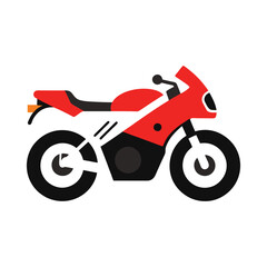 Fototapeta premium red motorcycle isolated on white background