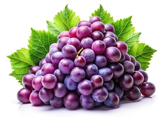 Fototapeta premium AI Generated Grapes Fashion Photography, Isolated White Background