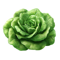 Obraz premium Stunning Green Rose-Like Lettuce Illustration