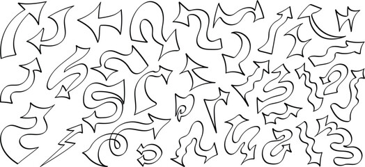 Squiggly block arrows | Arrow Design | EPS