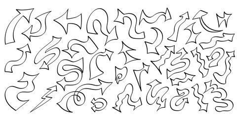 Squiggly block arrows | Arrow Design | Jpeg