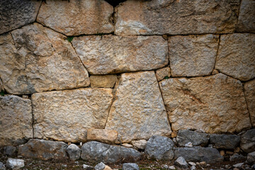 Remains of gymnasium in acnient Lycian city Arycanda. Ancient city on mountain near Aykiricay village.Well preserved semi-circular theater of Arycanda, ancient Lycian city in Antalya, Turkey.

