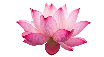 pink lotus isolated on white