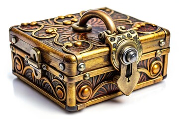 Antique Chest Lock Close-Up Vintage Photography