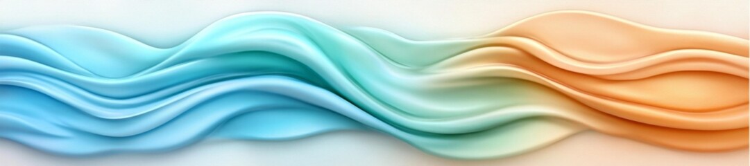 Obraz premium Abstract Flowing Waves of Blue and Orange Colors. Generative AI