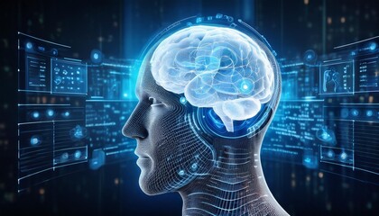 x ray image of human AI head