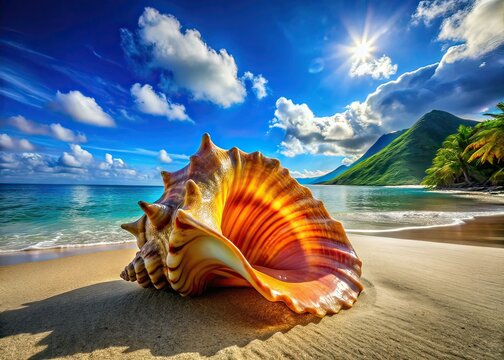 Big Shell on Rabaul Beach Papua New Guinea - Stunning Candid Seascape