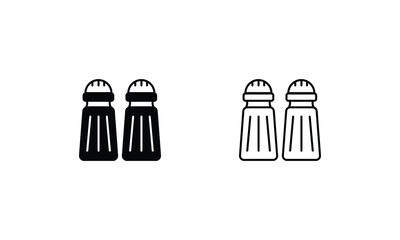 Salt And Pepper icons set stock illustration