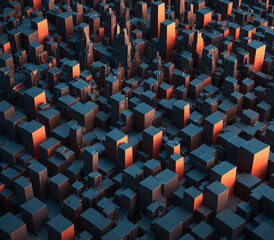 Obraz premium abstract background with red cubes