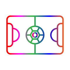 Football field line gradient icon