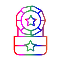 Award line gradient icon