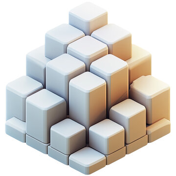 Fototapeta Geometric Cube Pyramid Structure - Modern Abstract Design