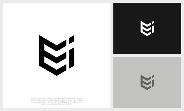 Letter E I Logo Template Design Vector Illustration. Initial E I Logo.
