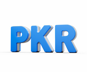 Vibrant Blue Pakistani Rupee Currency Symbol Gleams With Sleek Modern Design 3D Illustration