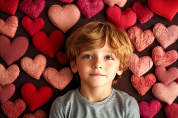 Valentine's day greeting from man or for man: impressive bold image of loving middle eastern adolescent boy. Love confession. Commercial ad campaign visual idea. Cozy romance. Commercial love.