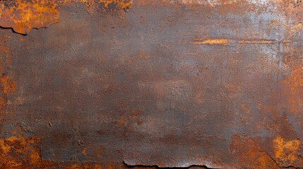 Rusted metal surface displaying various shades of rust and corrosion patterns created over time