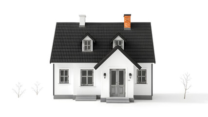 Fototapeta premium house isolated on white background