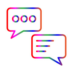 Chatting line gradient icon