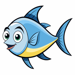 Obraz premium funny fish cartoon