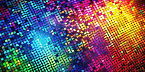 Obraz premium Close-up Colorful Squares Dots Silhouette Photography