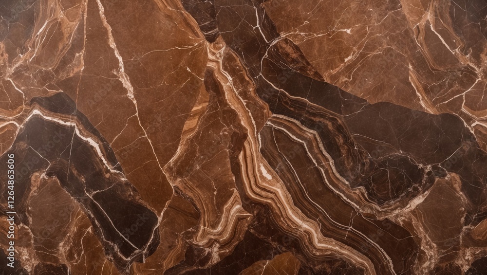 Poster brown marble texture with unique vein patterns suitable for backgrounds and surfaces copy space