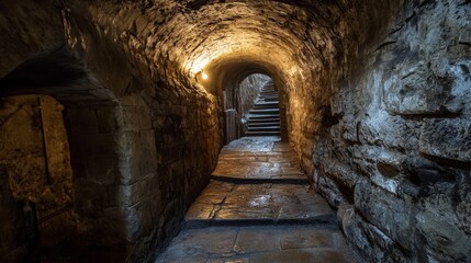 Obraz premium Ancient Passageway to the Crypt's Secrets