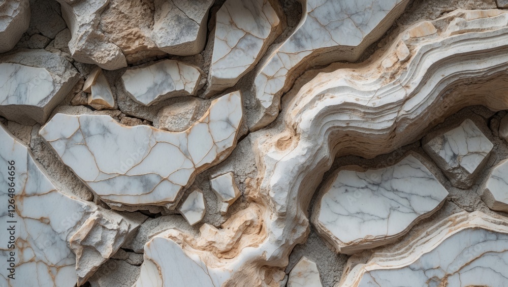 Poster marble stone wall texture background with intricate patterns and natural veins suitable for design c